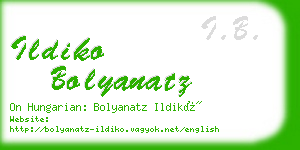 ildiko bolyanatz business card